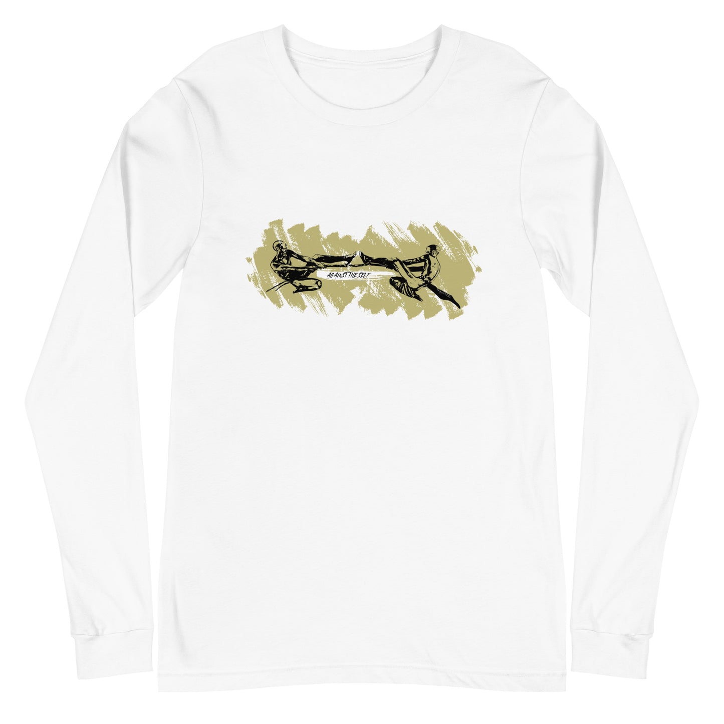 "Against the Self" (white) Long Sleeve T Shirt