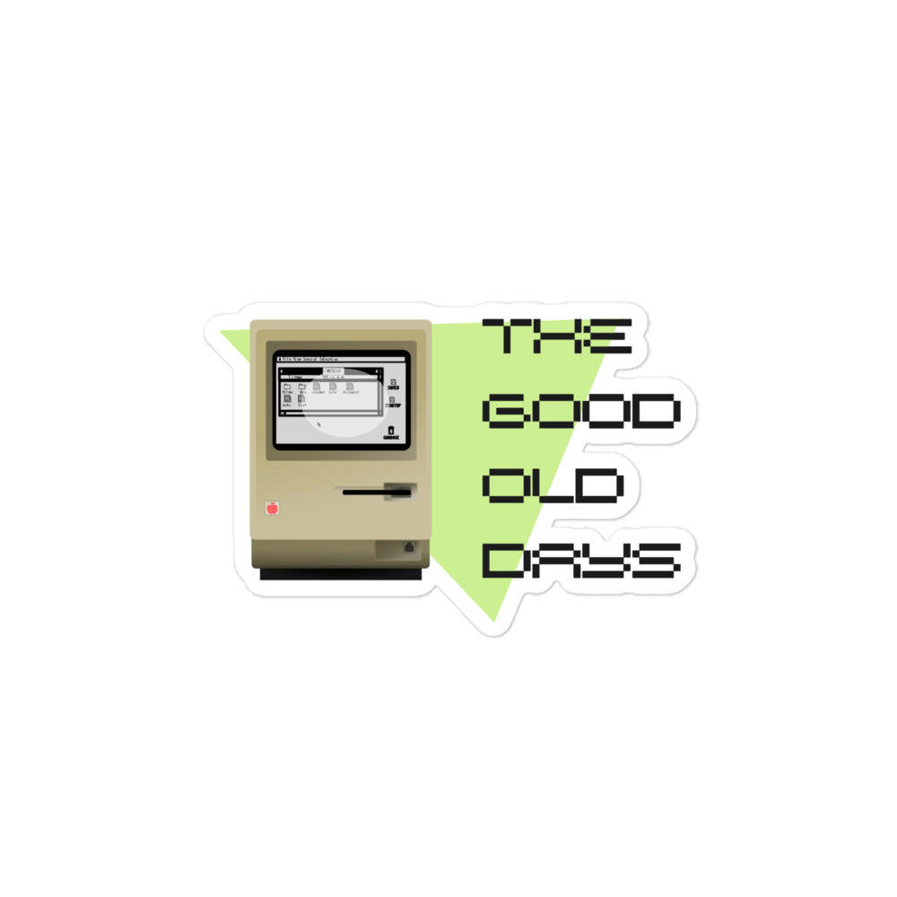 "Good Old Days" (Computer) Vinyl Bubble-Free Stickers