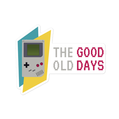 "Good Old Days" (Video Games) Vinyl Bubble-Free Stickers