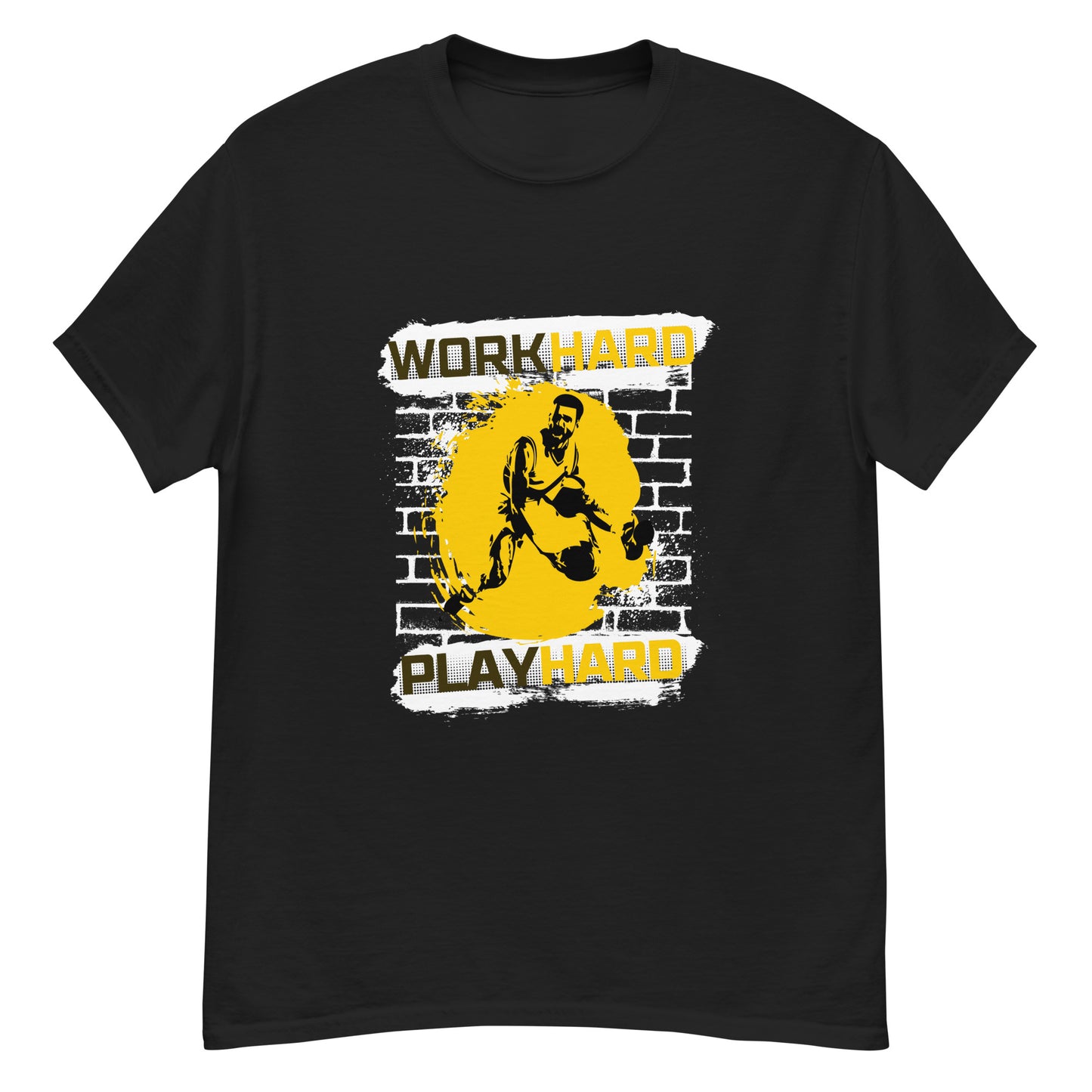 "Work Hard, Play Hard" Basketball True Classic Tee (regular weight)