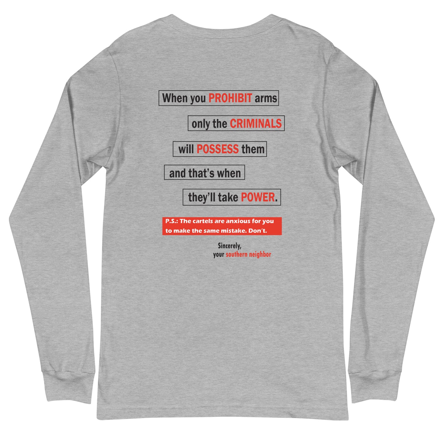 Gun Rights (2 sided) (Light) Long Sleeve T Shirts