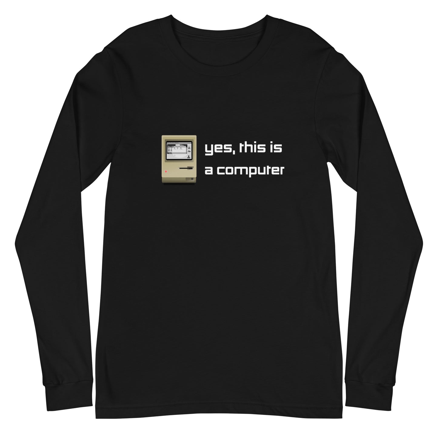 "Yes, this is a Computer" (Dark) Long Sleeve T Shirts