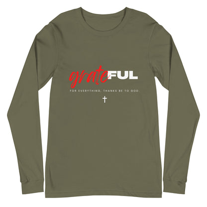 "Grateful" (Dark) Long Sleeve T Shirts