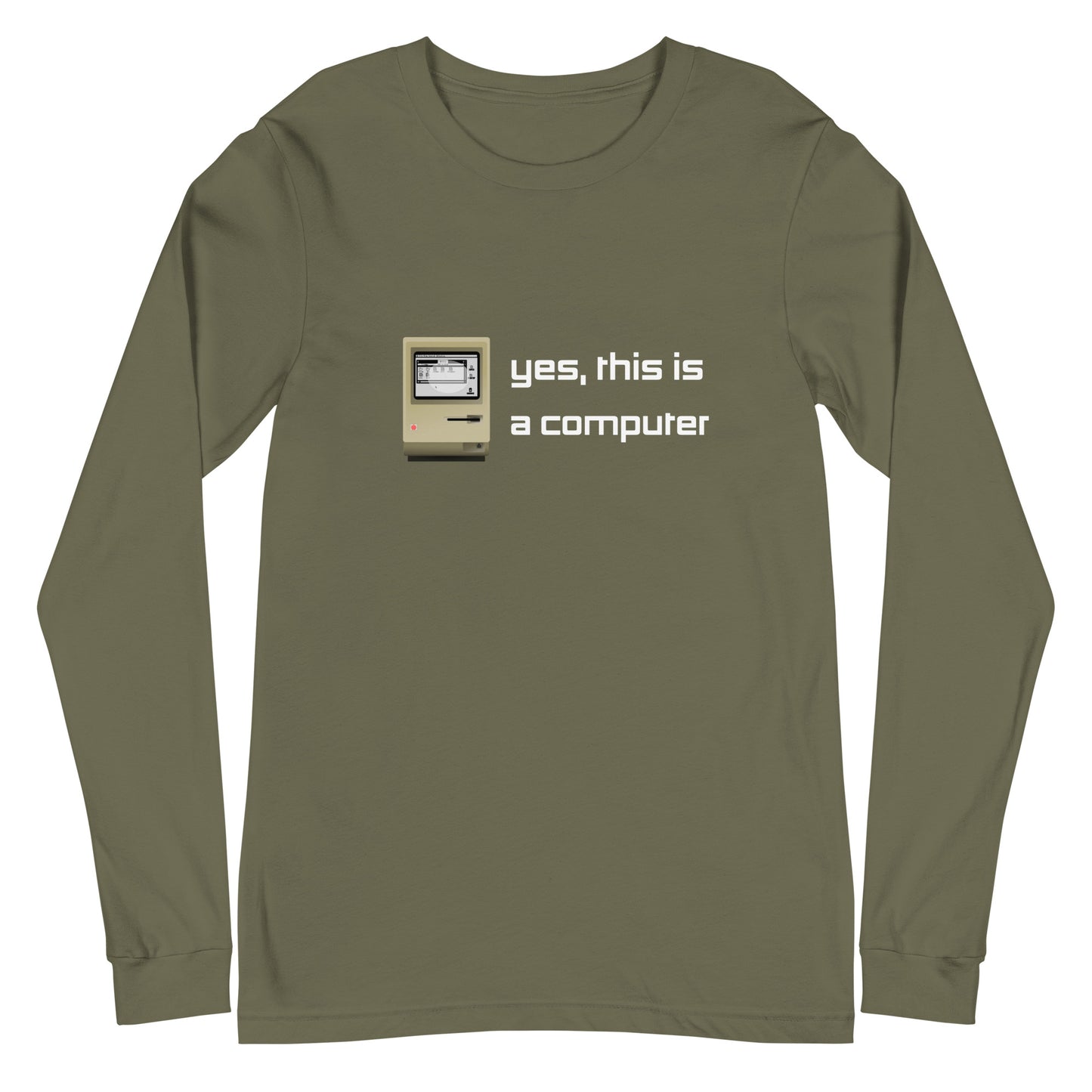 "Yes, this is a Computer" (Dark) Long Sleeve T Shirts