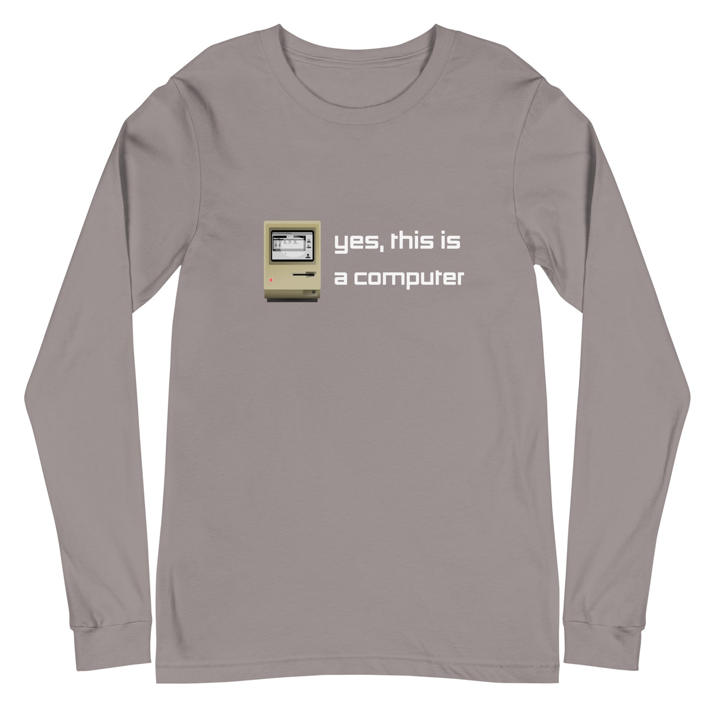 "Yes, this is a Computer" (Dark) Long Sleeve T Shirts