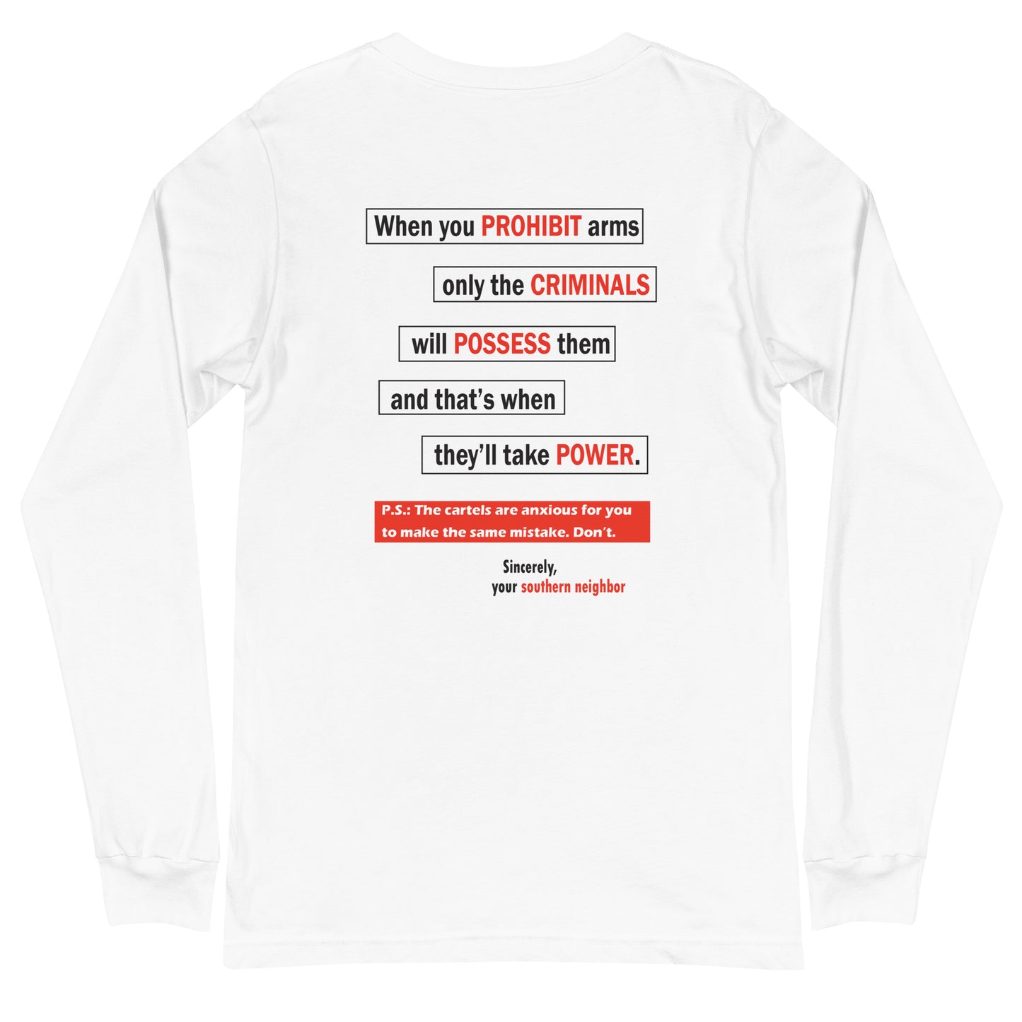 Gun Rights (2 sided) (Light) Long Sleeve T Shirts