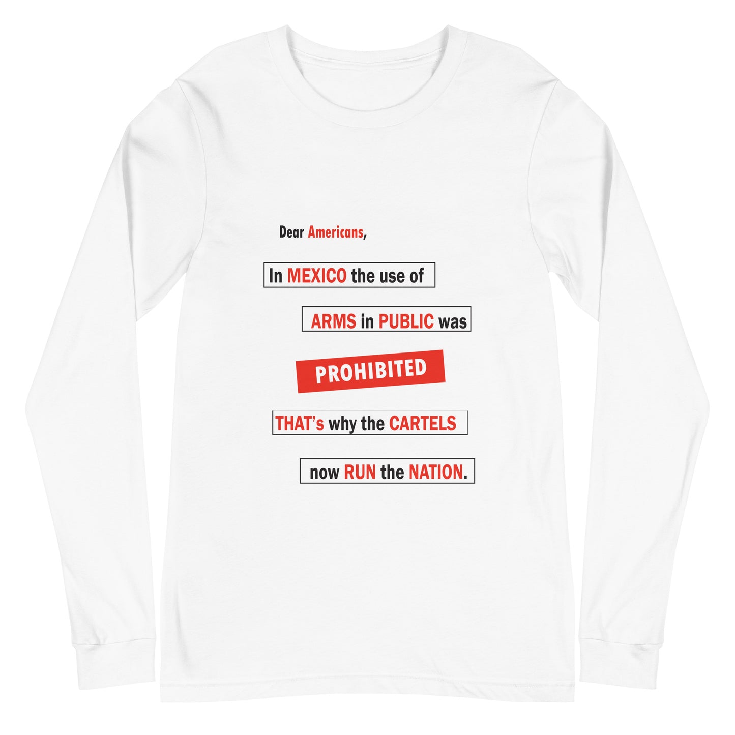 Gun Rights (2 sided) (Light) Long Sleeve T Shirts