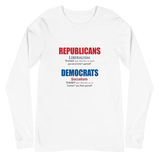 Liberals vs Socialists Long Sleeve T Shirts