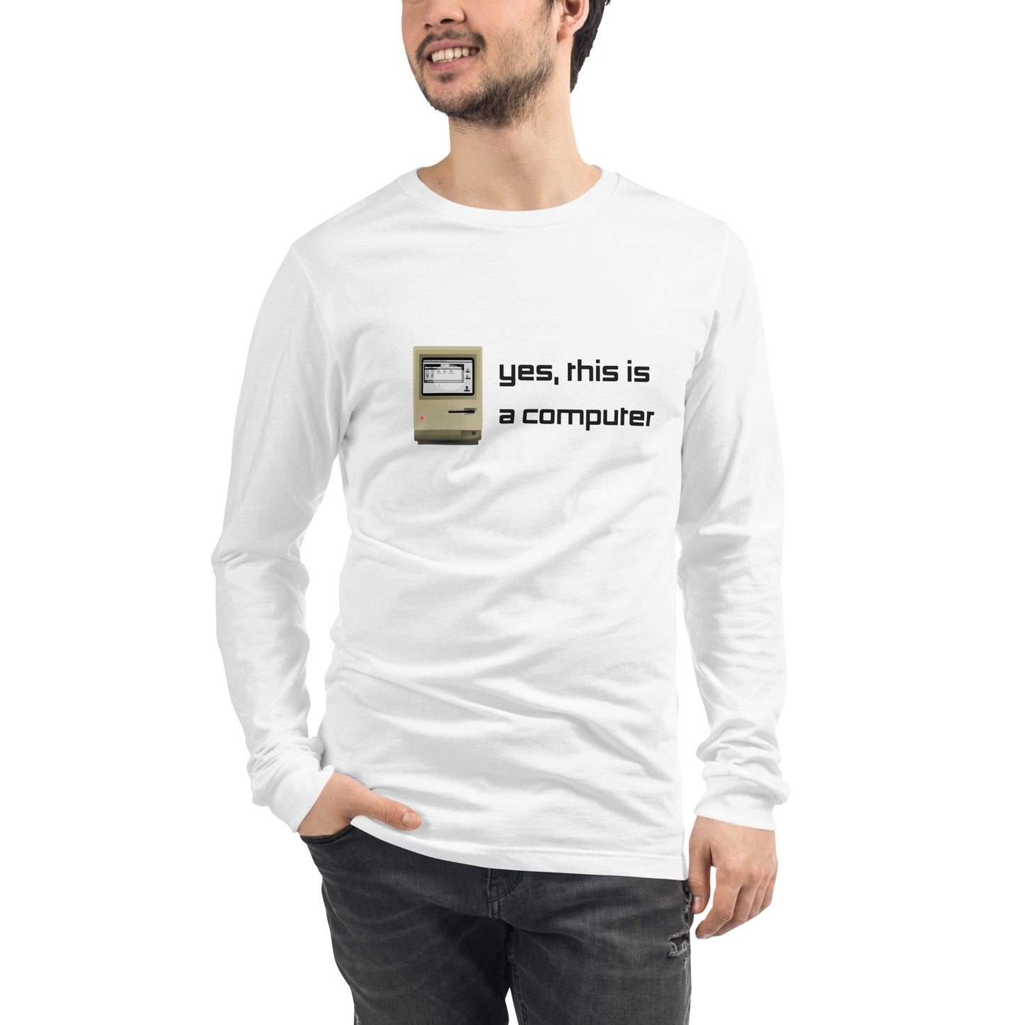 "Yes, this is a Computer" (Light) Long Sleeve T Shirts