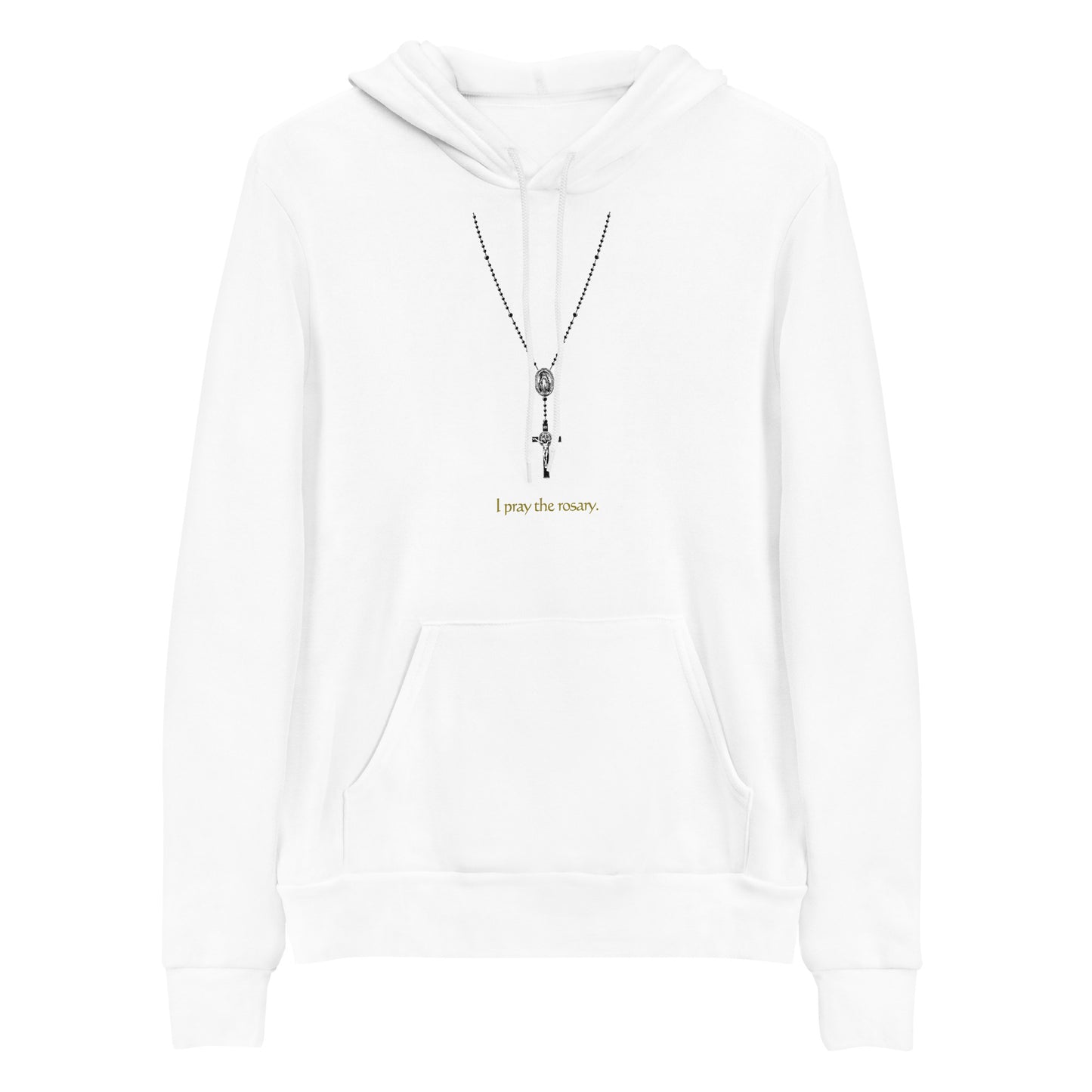 Rosary w/ wording Fleece Hoodies