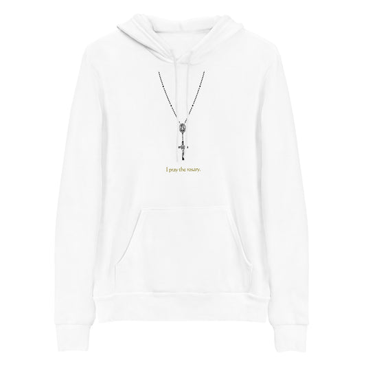 Rosary w/ wording Fleece Hoodies