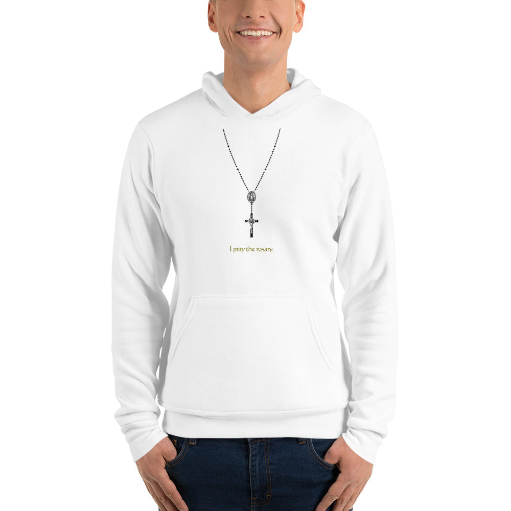 Rosary w/ wording Fleece Hoodies