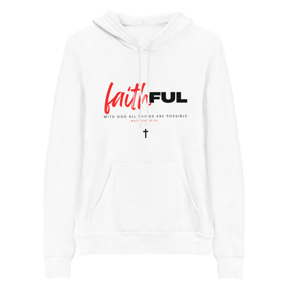 "Faithful" (white) Fleece Hoodies