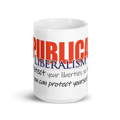 "Liberals Protect Liberties" Ceramic Mugs