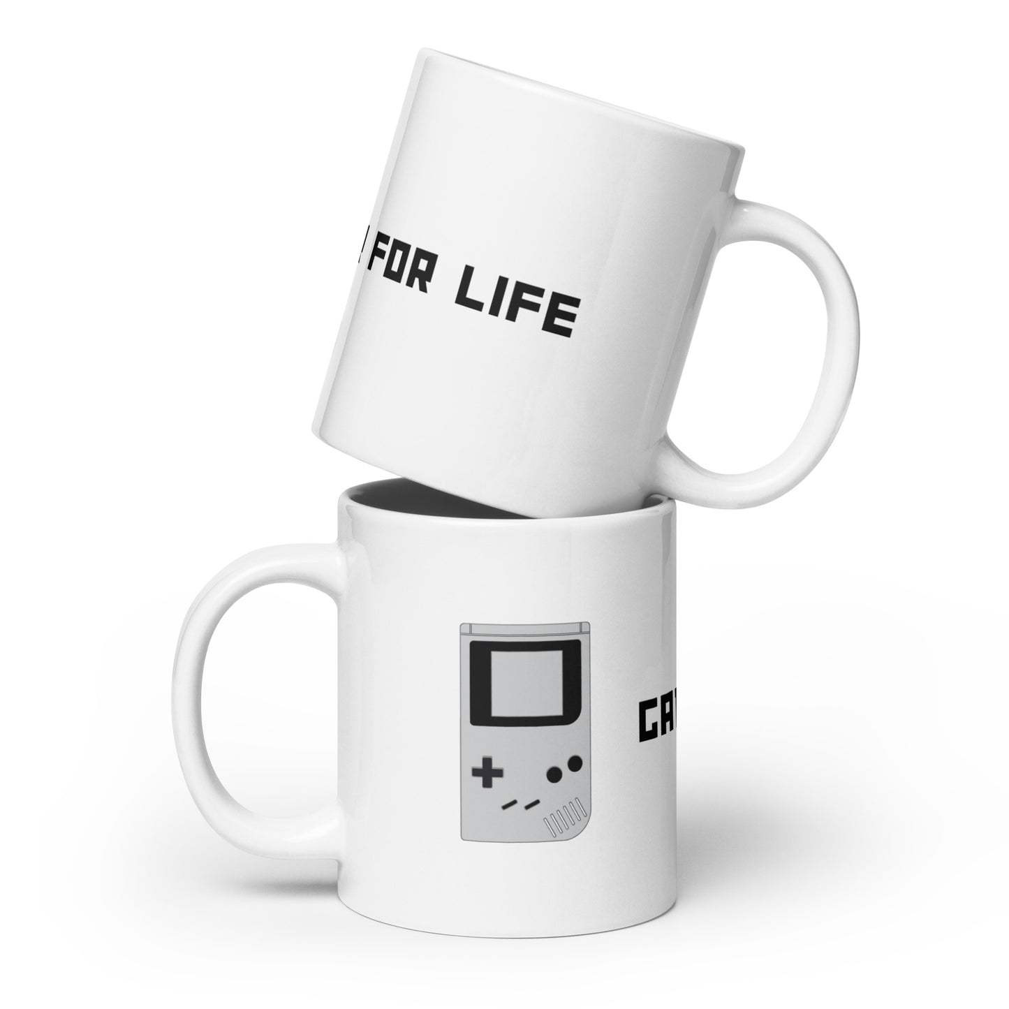 "Gamer for Life" (Grayscale) Ceramic Mug