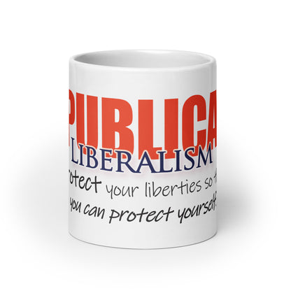 "Liberals Protect Liberties" Ceramic Mugs